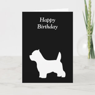 West Highland White Terrier  happy birthday card