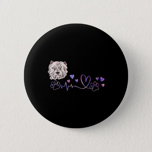 West Highland White Terrier Heartbeat Button