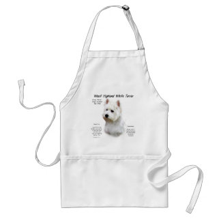 West Highland White Terrier History Design Adult Apron