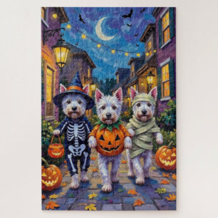 West Highland White Terrier In Halloween Costumes Jigsaw Puzzle