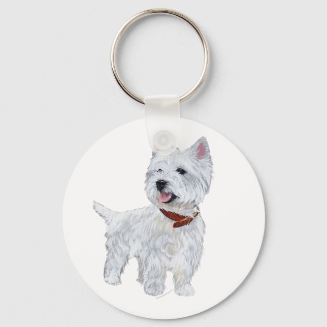 West Highland White Terrier Keychain (Front)
