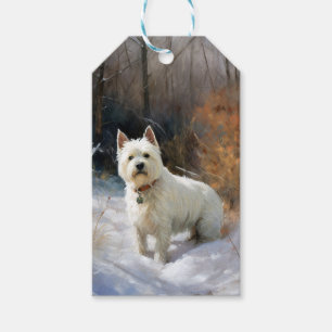 West Highland White Terrier Let It Snow Christmas Gift Tags
