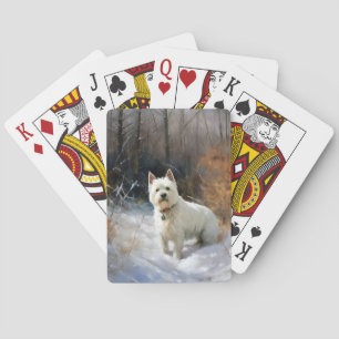 West Highland White Terrier Let It Snow Christmas Poker Cards