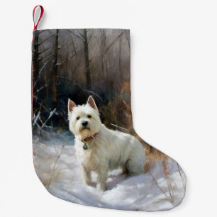 West Highland White Terrier Let It Snow Christmas Small Christmas Stocking
