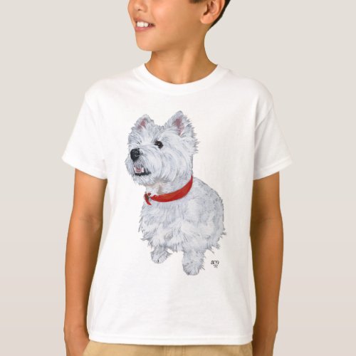 West Highland White Terrier _ Looking Up T_Shirt