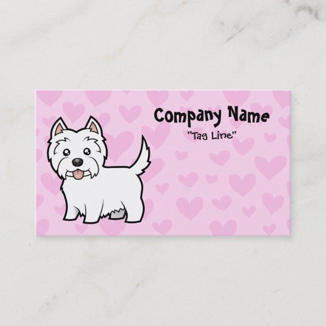 West Highland White Terrier Love Business Card (Front)