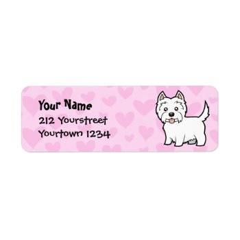 West Highland White Terrier Love Label by CartoonizeMyPet at Zazzle