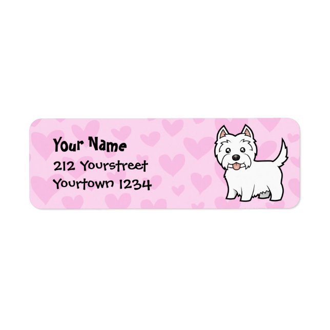 West Highland White Terrier Love Label (Front)