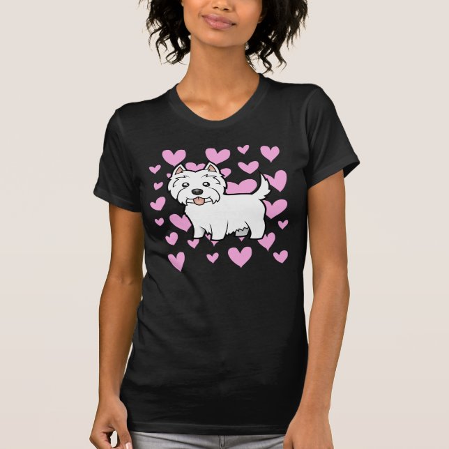 West Highland White Terrier Love T-Shirt (Front)