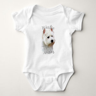 West Highland White Terrier Mom 2 Baby Bodysuit