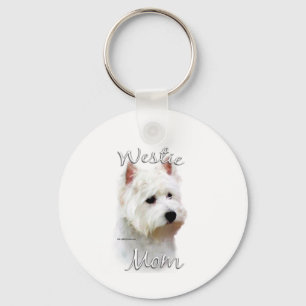West Highland White Terrier Mom 2 Keychain