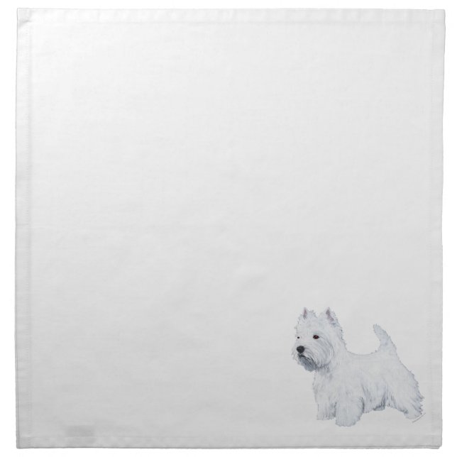 West Highland White Terrier Napkin (Front)