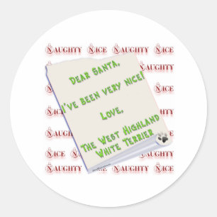 West Highland White Terrier Naught... - Sticker
