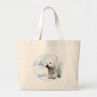West Highland White Terrier Noel Large Tote Bag