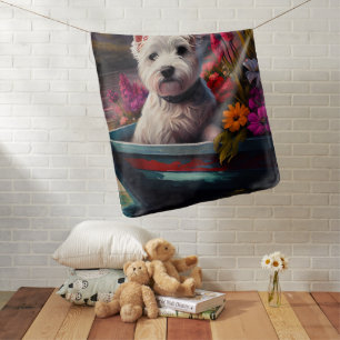 West Highland White Terrier on Boat Baby Blanket