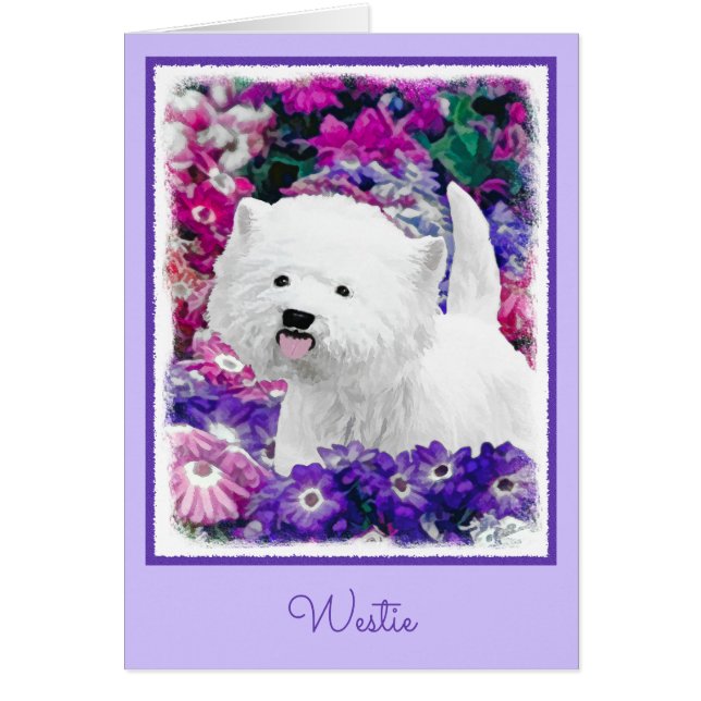 West Highland White Terrier Painting Dog Art (Front)