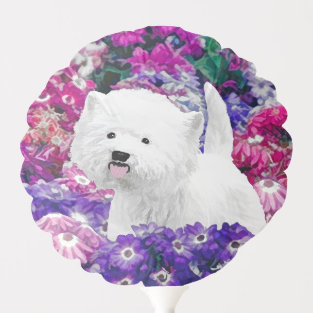 West Highland White Terrier Painting Dog Art Balloon (Front)