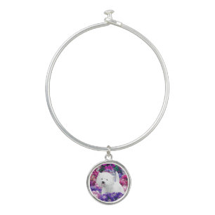 West Highland White Terrier Painting Dog Art Bangle Bracelet