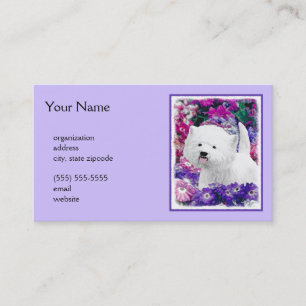 West Highland White Terrier Painting Dog Art Business Card