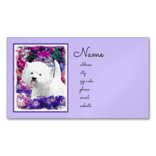 West Highland White Terrier Painting Dog Art Business Card Magnet