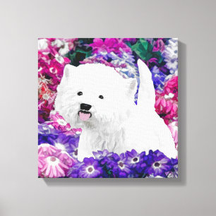 West Highland White Terrier Painting Dog Art Canvas Print
