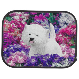 West Highland White Terrier Painting Dog Art Car Mat