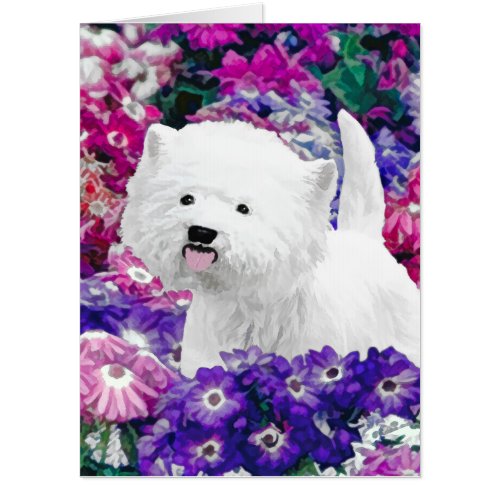 West Highland White Terrier Painting Dog Art Card