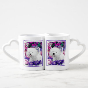 West Highland White Terrier Painting Dog Art Coffee Mug Set