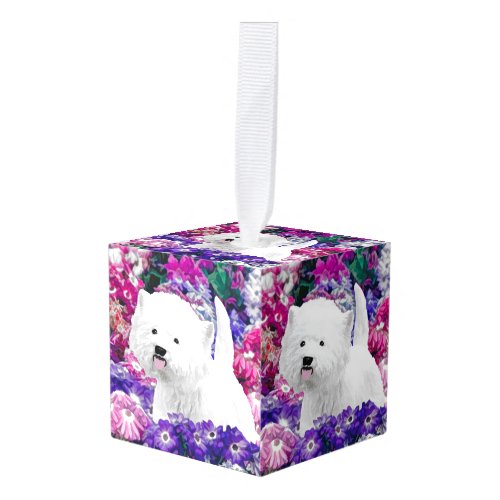 West Highland White Terrier Painting Dog Art Cube Ornament