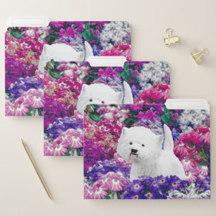 West Highland White Terrier Painting Dog Art File Folder