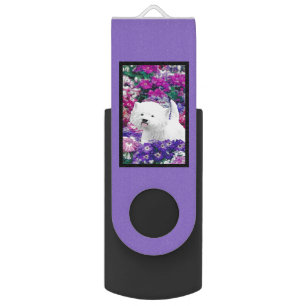 West Highland White Terrier Painting Dog Art Flash Drive
