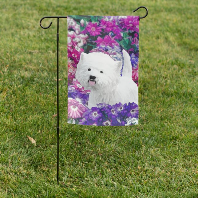West Highland White Terrier Painting Dog Art Garden Flag (In SItu)