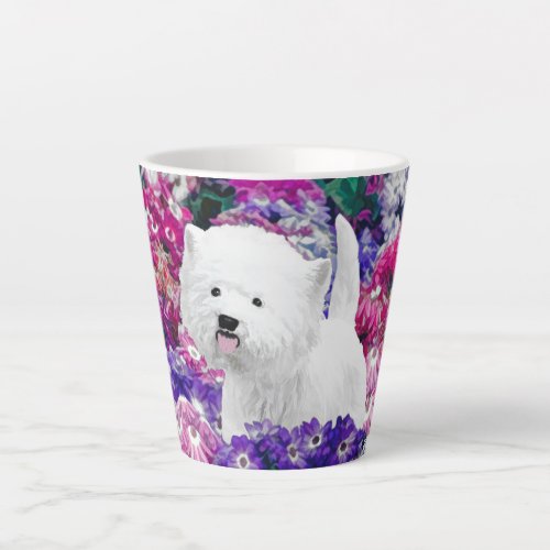 West Highland White Terrier Painting Dog Art Latte Mug