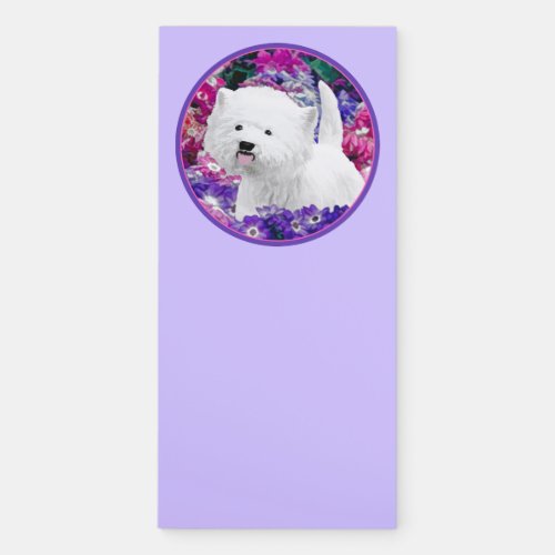 West Highland White Terrier Painting Dog Art Magnetic Notepad
