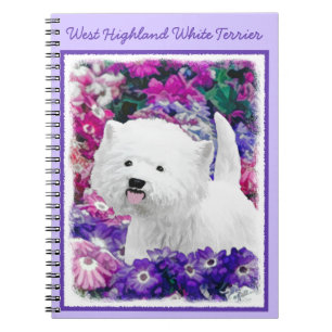 West Highland White Terrier Painting Dog Art Notebook