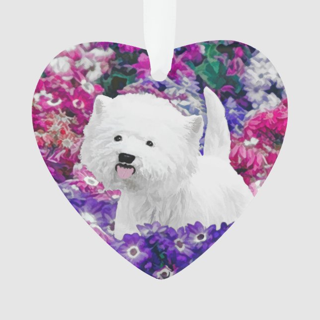 West Highland White Terrier Painting Dog Art Ornament (Front)