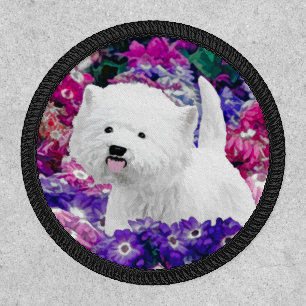 West Highland White Terrier Painting Dog Art Patch