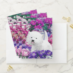 West Highland White Terrier Painting Dog Art Pocket Folder