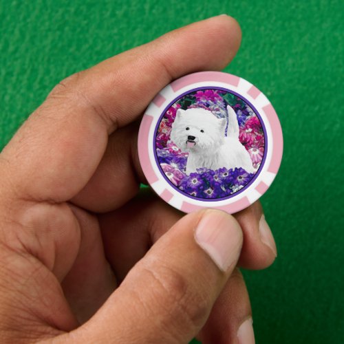 West Highland White Terrier Painting Dog Art Poker Chips