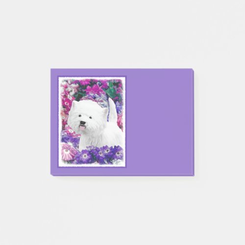 West Highland White Terrier Painting Dog Art Post_it Notes
