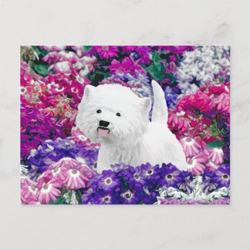 West Highland White Terrier Painting Dog Art Postcard