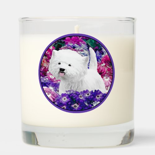 West Highland White Terrier Painting Dog Art Scented Candle