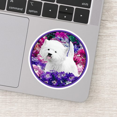 West Highland White Terrier Painting Dog Art Sticker