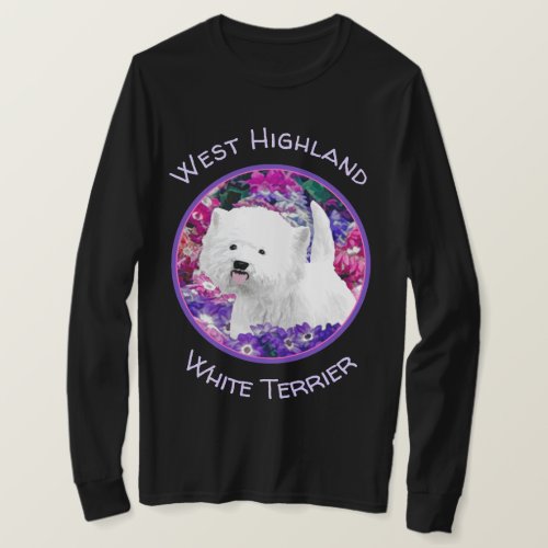 West Highland White Terrier Painting Dog Art T_Shirt