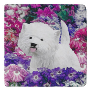 West Highland White Terrier Painting Dog Art Trivet