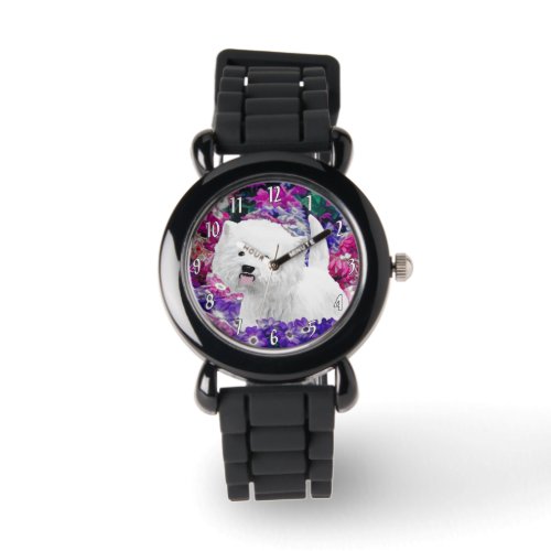 West Highland White Terrier Painting Dog Art Watch