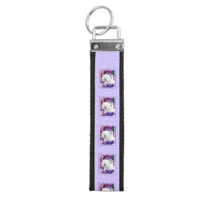West Highland White Terrier Painting Dog Art Wrist Keychain