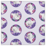 West Highland White Terrier Painting Westie Dog Fabric