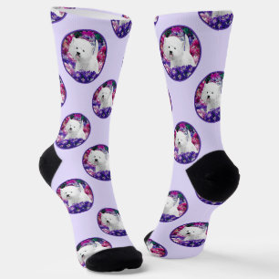 West Highland White Terrier Painting Westie Dog Socks
