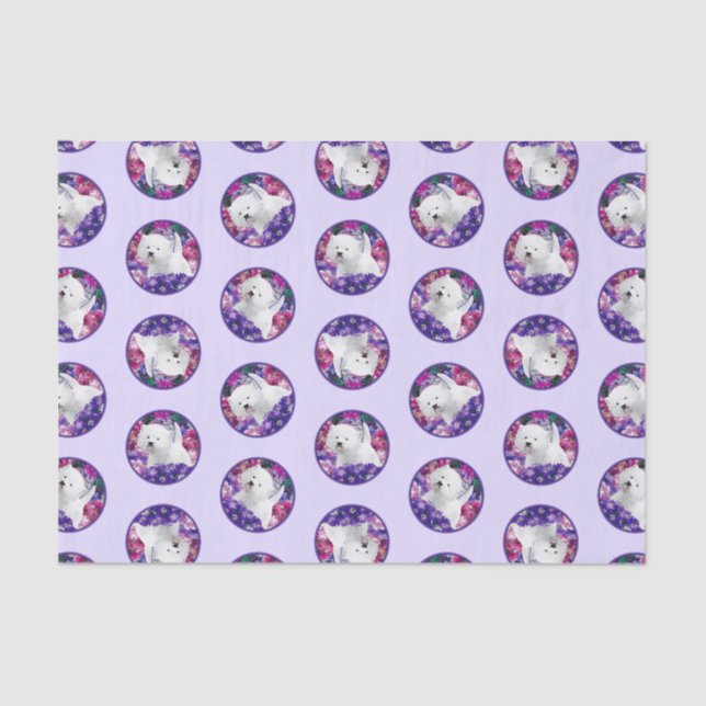 West Highland White Terrier Painting Westie Dog Tissue Paper (Front)